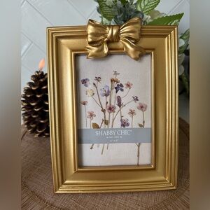 Shabby Chic 4x6 gold Victorian French Picture frame with bow